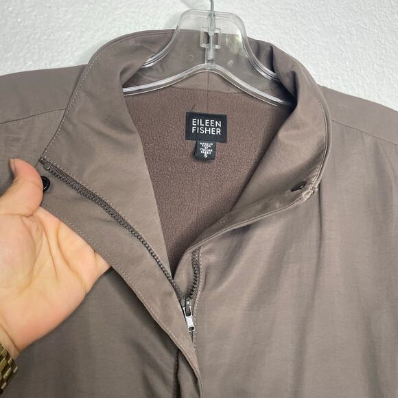 Eileen Fisher Womens Jacket Size S Brown Full Zip Long Sleeve Casual Collared - Picture 8 of 12